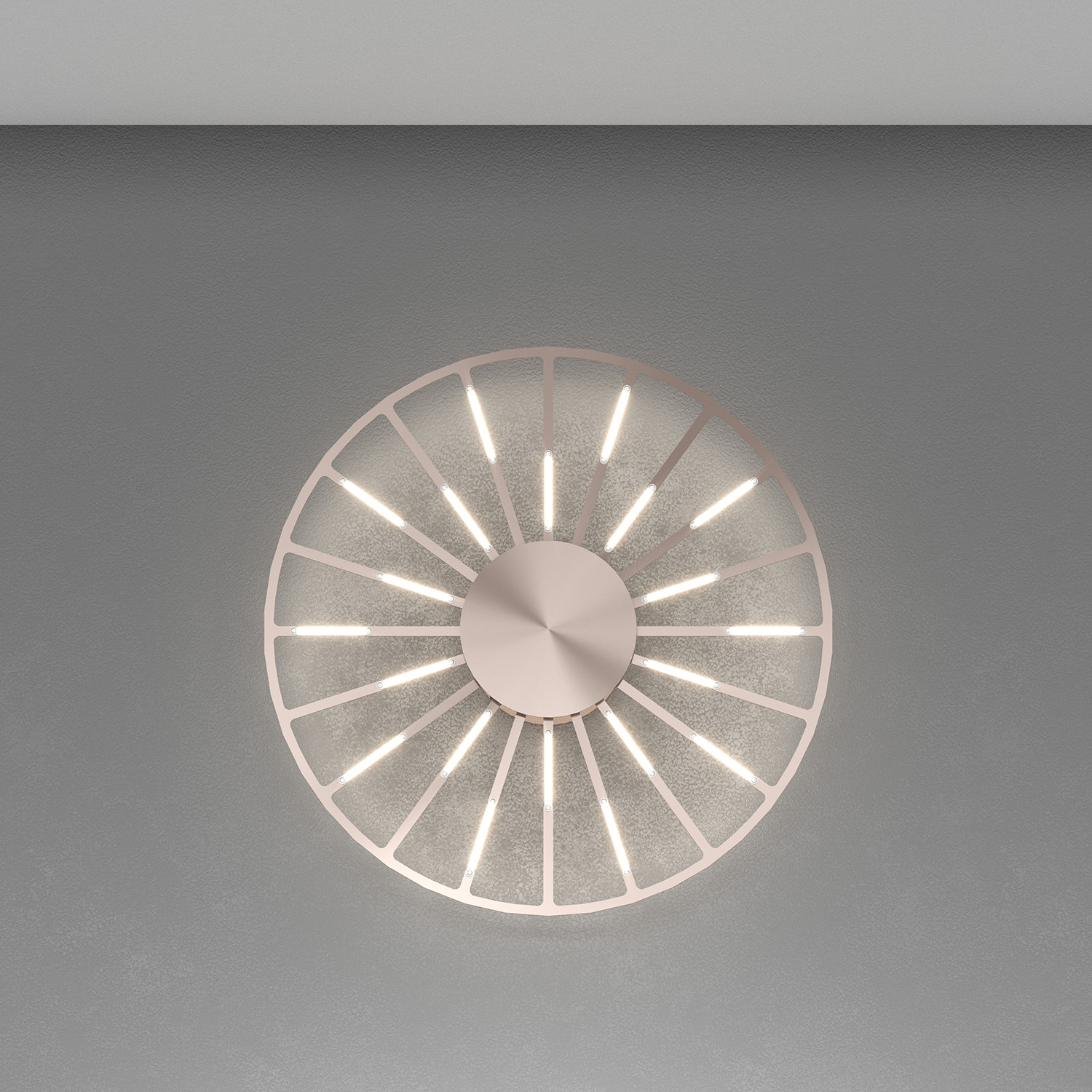 Plafoniera-Applique Around You Metallo Rosato Satinato Led A Vista 41W 3000K