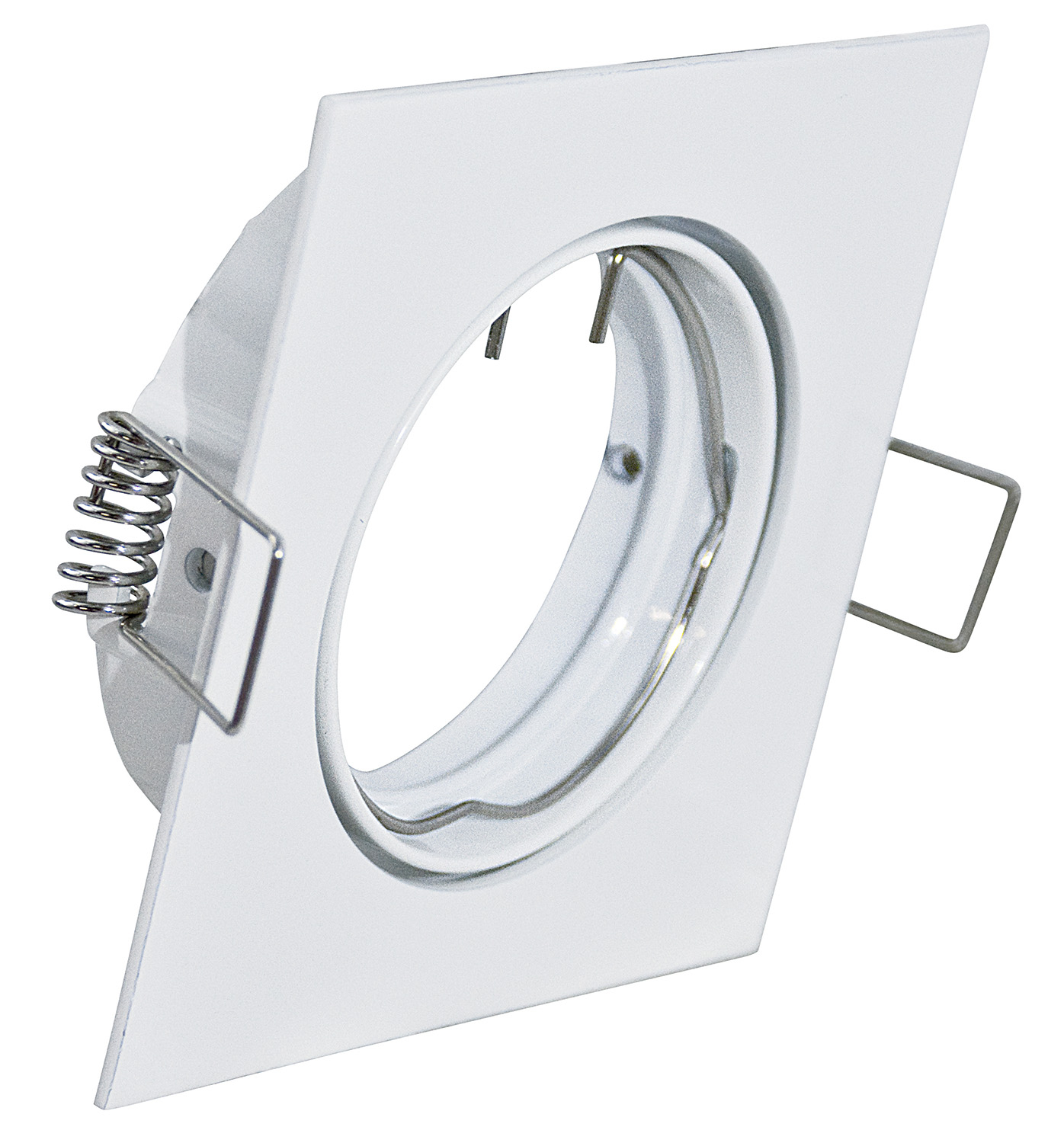 Faretto Incasso Fun Orientabile Quadrato Alluminio Bianco 1 Luce Gu10 8,4X8,4Cm