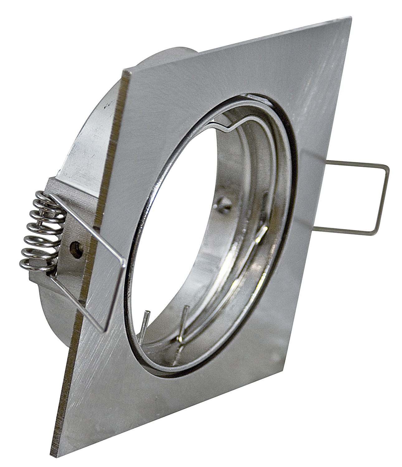 Faretto Incasso Fun Orientabile Quadrato Alluminio Nero Satinato 1 Luce Gu10