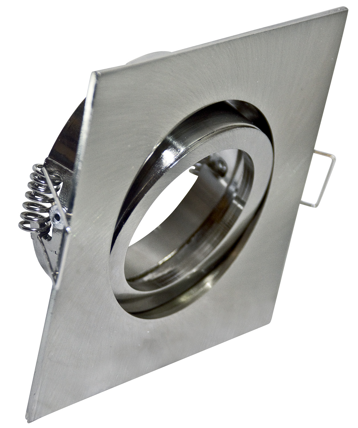 Faretto Incasso Oil Orientabile Quadrato Alluminio Nero Satinato 1 Luce Gu10