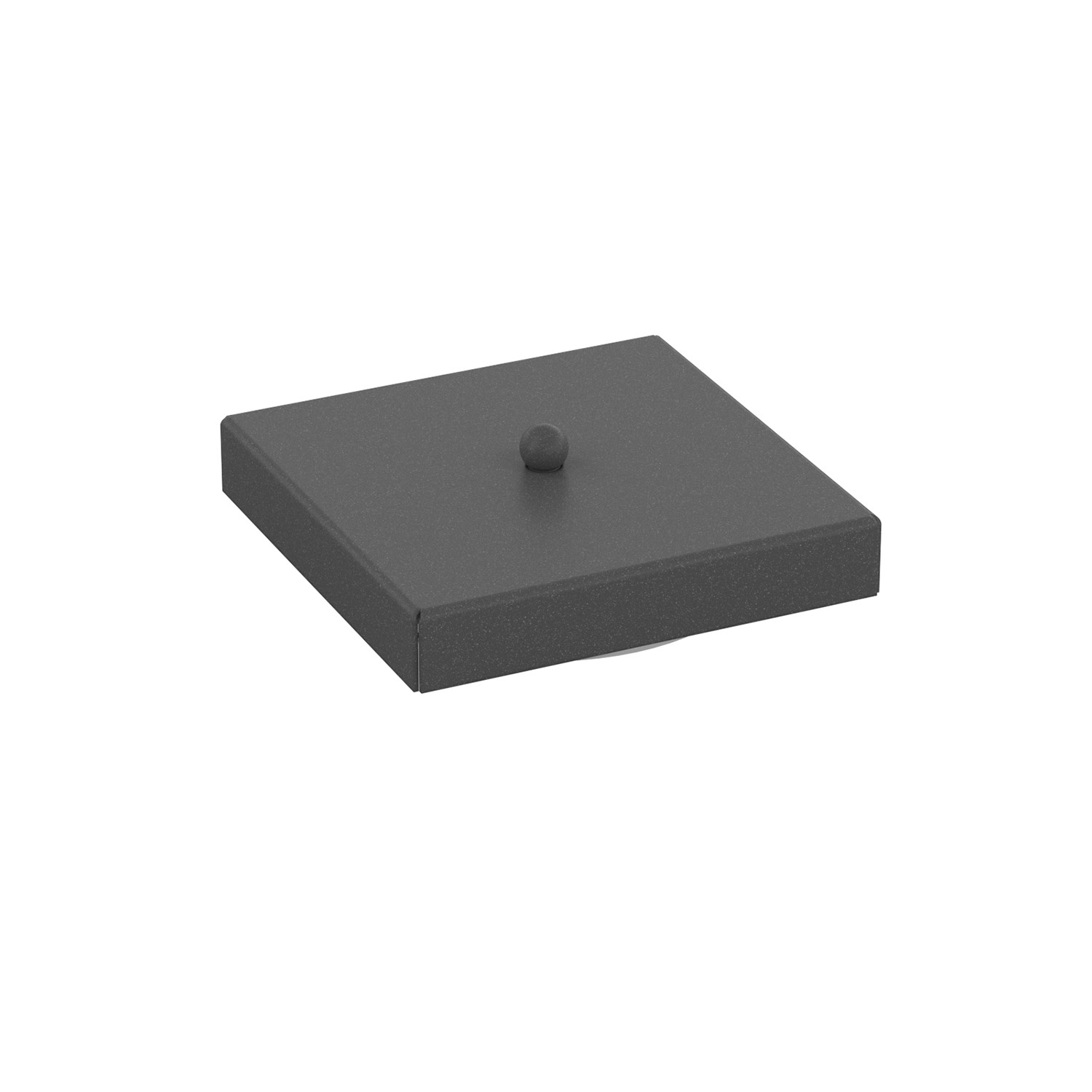 Rosone Quadrato Multiforo Metallo Antracite 7 Uscite 14X14Cm R14X14MULTI-GA