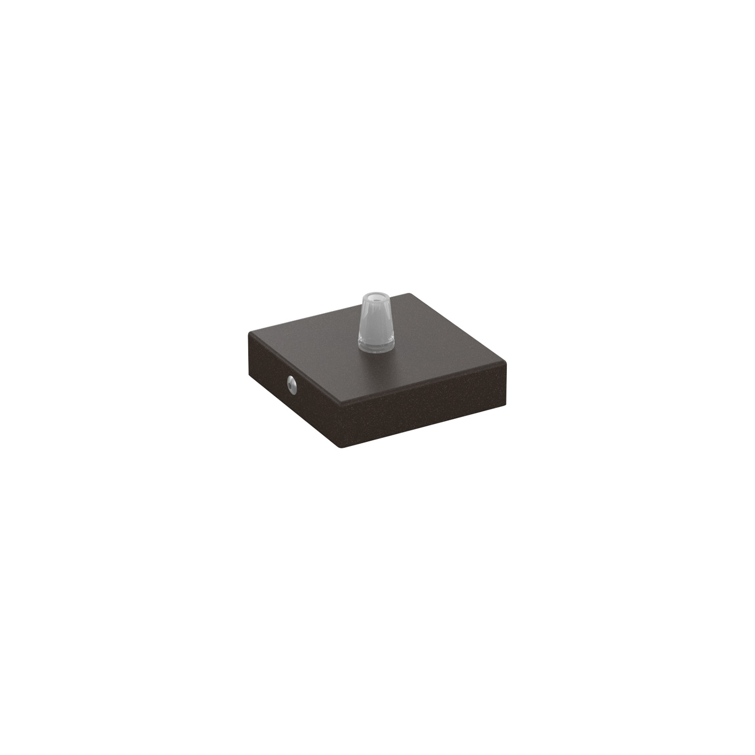 Rosone Quadrato Metallo Marrone 1 Foro 8X8Cm