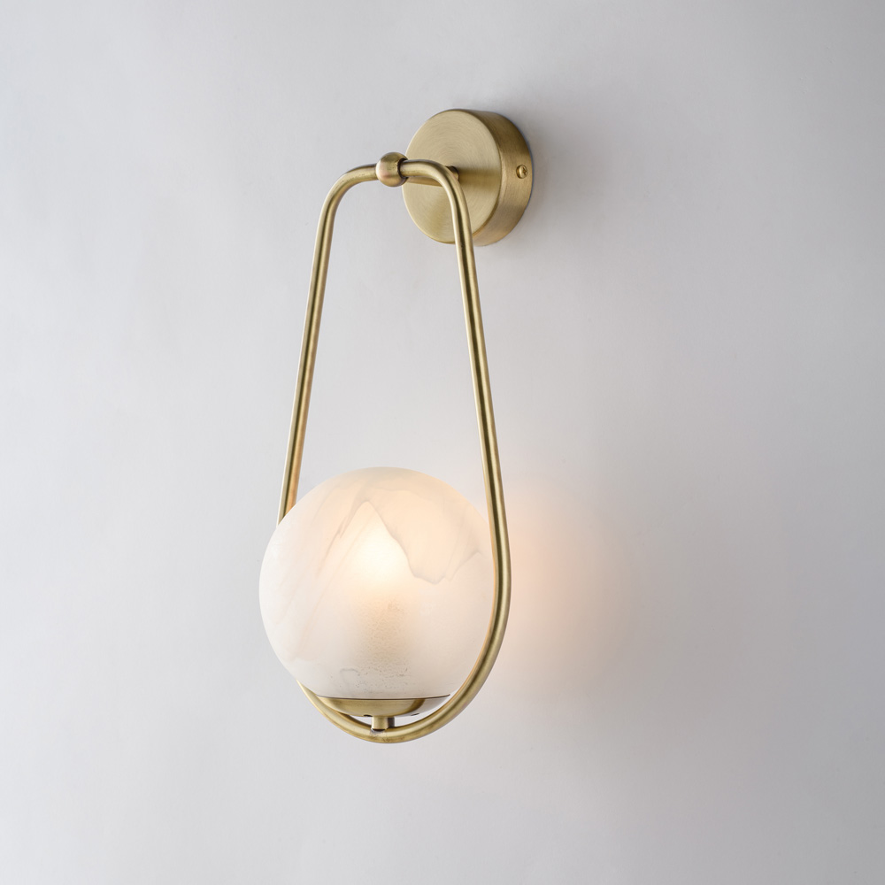 Lampada applique con una luce per arredo bagno o casa stile industrial  acciaio bronzato