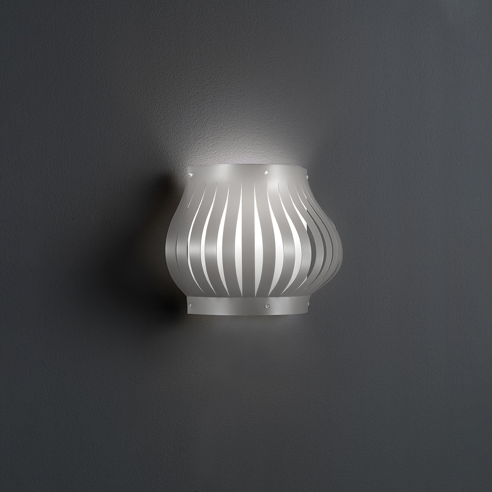 Applique Balcony Helios 1 Luce In Polilux Silver Made In Italy | Appliques - Lampade da Parete | Luce Art Shop Applique Balcony Helios 1 Luce In Polilux Silver Made In Italy | Linea Zero