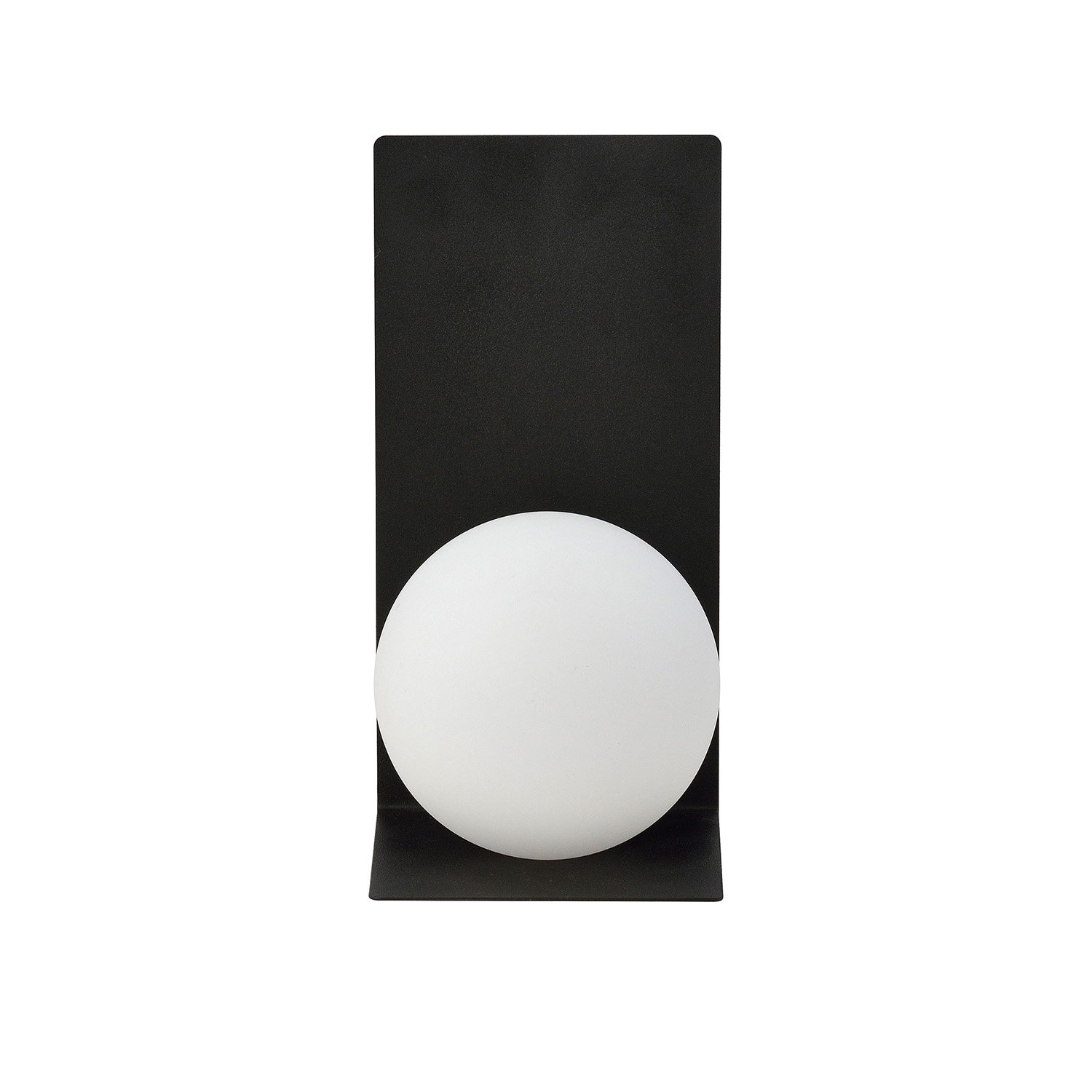 Applique Minimal 1 Luce Indiretta Form Con Base In Acciaio Nero E Vetro Opale 1166/5