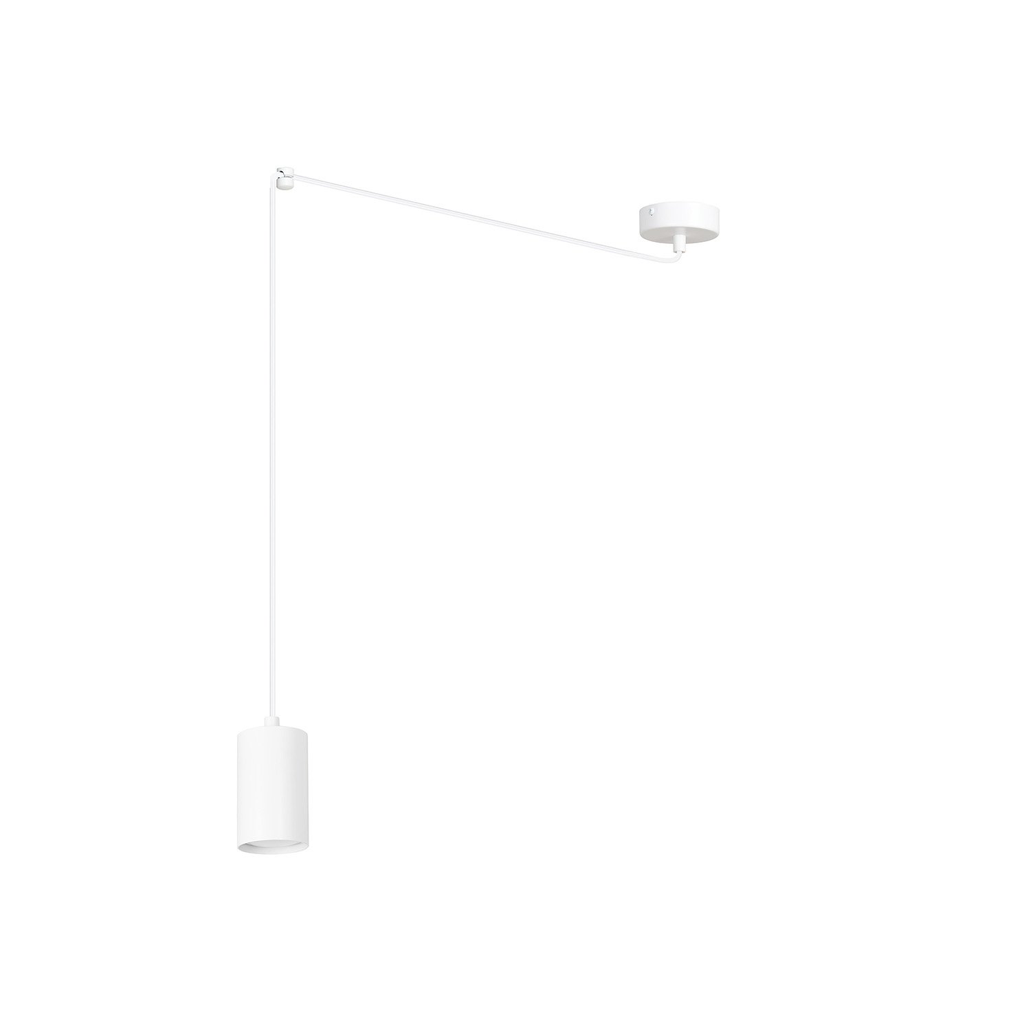 Sospensione A Ragno In Acciaio Bianco 1 Luce Tracker Con Cavo 3 Metri 525/1