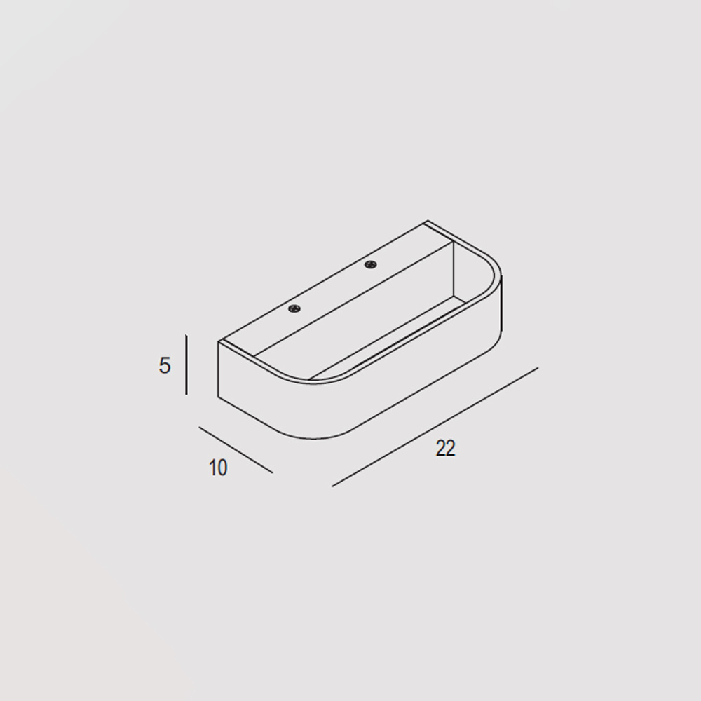 Applique Contemporanea Handles Metallo Foglia Oro Led 12W HANDLES-A22-GF