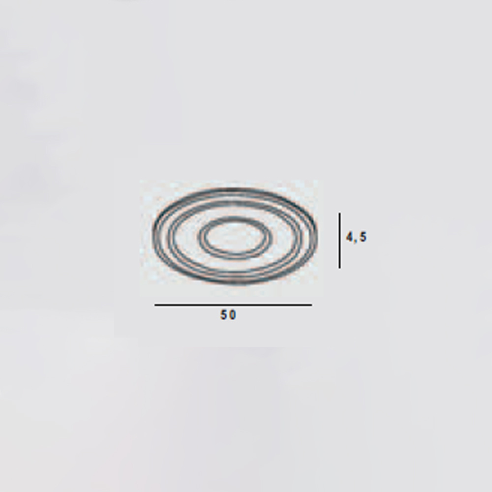 Plafoniera Contemporanea Loop Metallo Magenta Led 46W LOOP-T50-MA