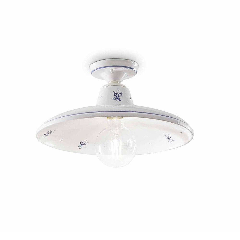 Plafoniera Da Interno LMC JEWEL Made In Italy E27 – Corpo In Policarbonato E Parabola In Alluminio Brillantato, Per Soffitto O Parete, Colore Bianco - 3