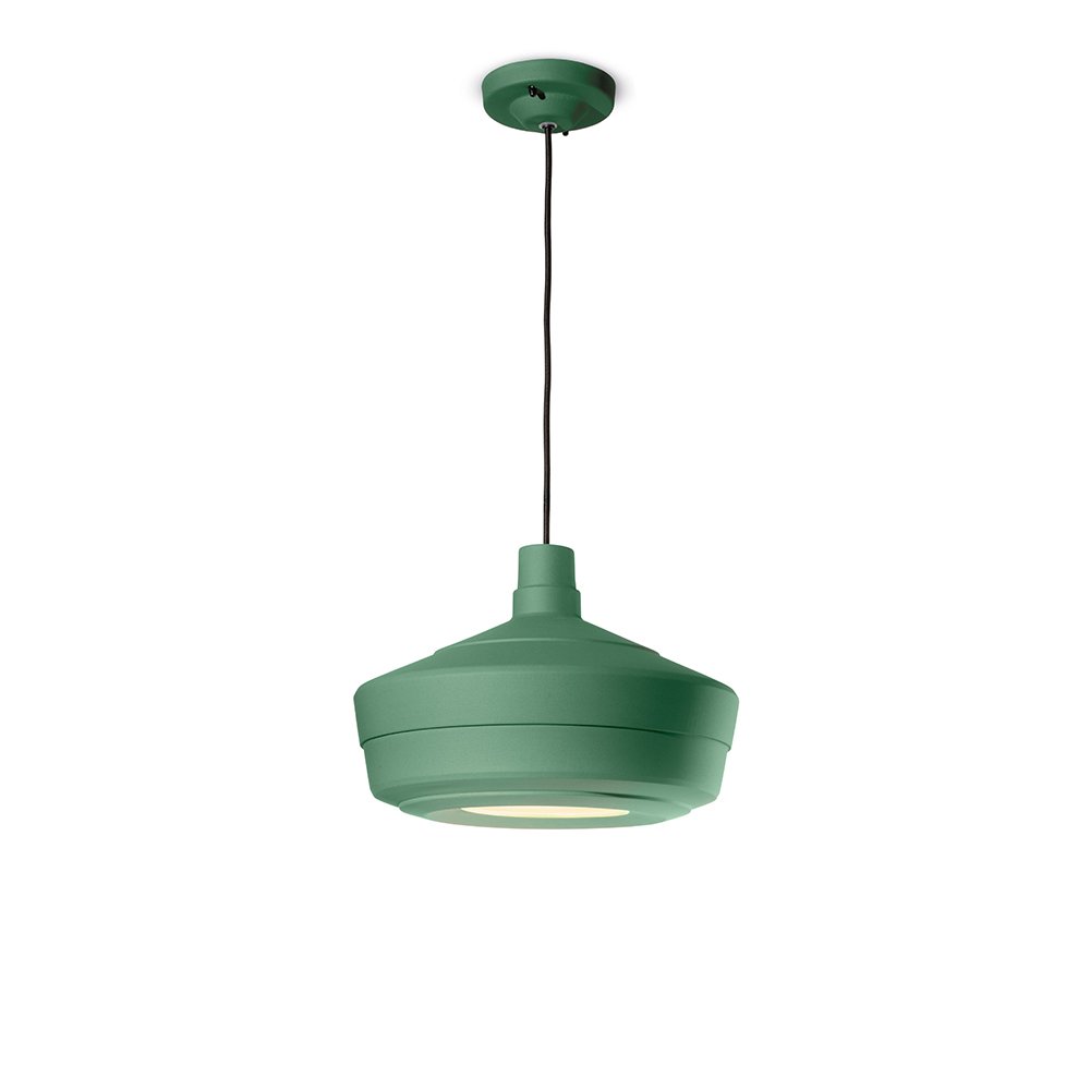 Lampadario Vintage Decò Churuata Verde Foresta 1 Luce E27