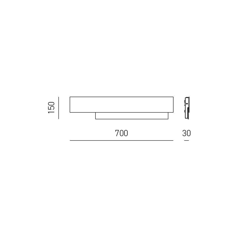 Applique Contemporanea Doha Alluminio Acciacio 1 Luce Led 25W DOHA-A-G-A