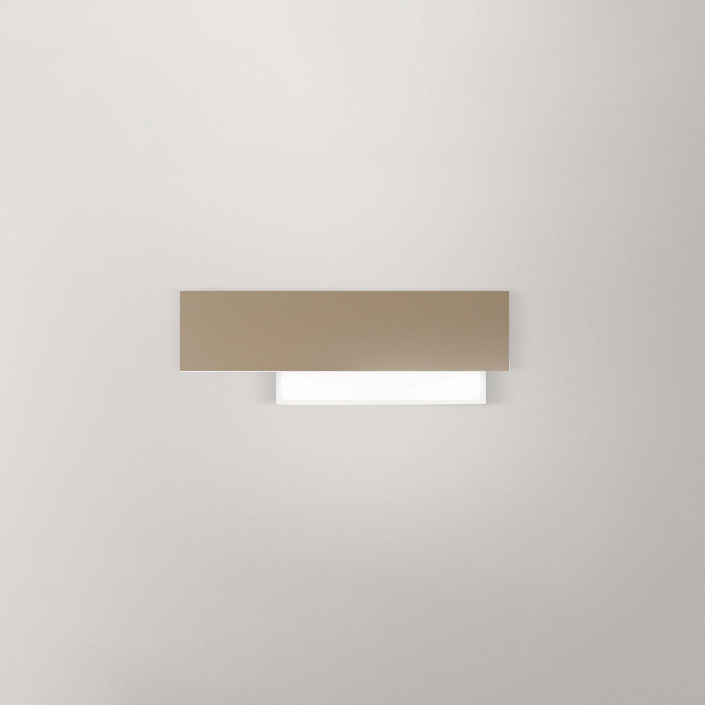 Applique Contemporanea Doha Alluminio Tortora 1 Luce Led 15W DOHA-A-P-T