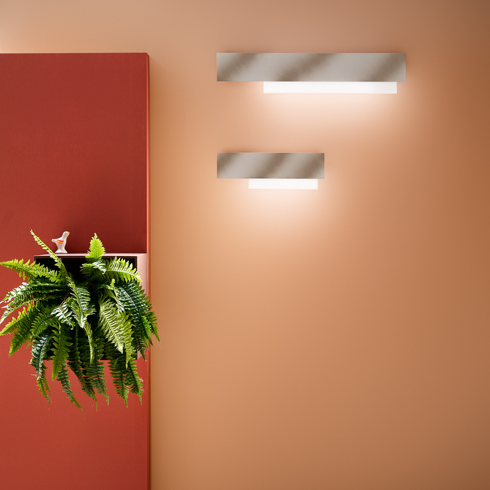 Applique Contemporanea Doha Alluminio Tortora 1 Luce Led 15W DOHA-A-P-T