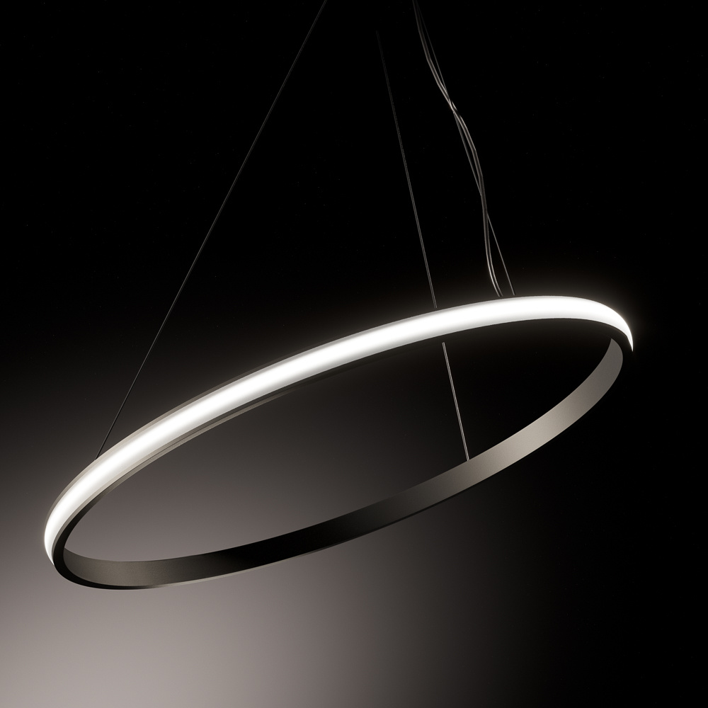 Sospensione Moderna Iole Alluminio Titanio E Silicone Led 1 Luce 28W IOLE-S-1-T