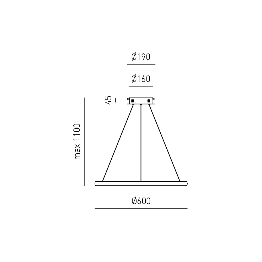 Sospensione Moderna Iole Alluminio Titanio E Silicone Led 1 Luce 28W IOLE-S-1-T