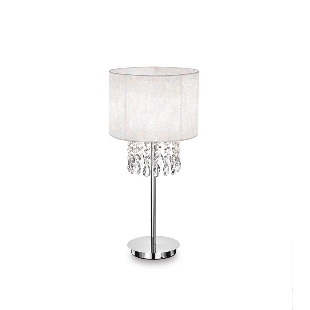 Lampada da scrivania Vintage Ideal Lux Truman TL1, 1 E27, Bianca, Braccio  snodato con raccordi metallo