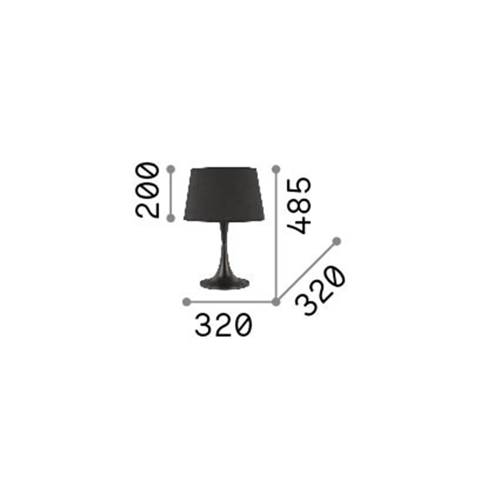 Ideal Lux London Cromo TL1 Big lampada da comodino moderna