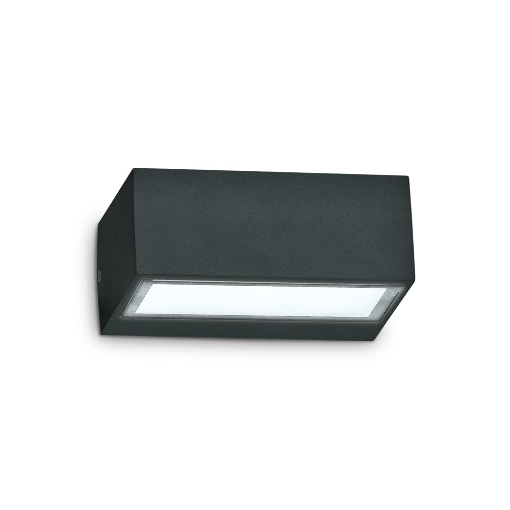 Applique Moderna Twin Alluminio Nero 1 Luce G9 3W 3000K Luce Calda