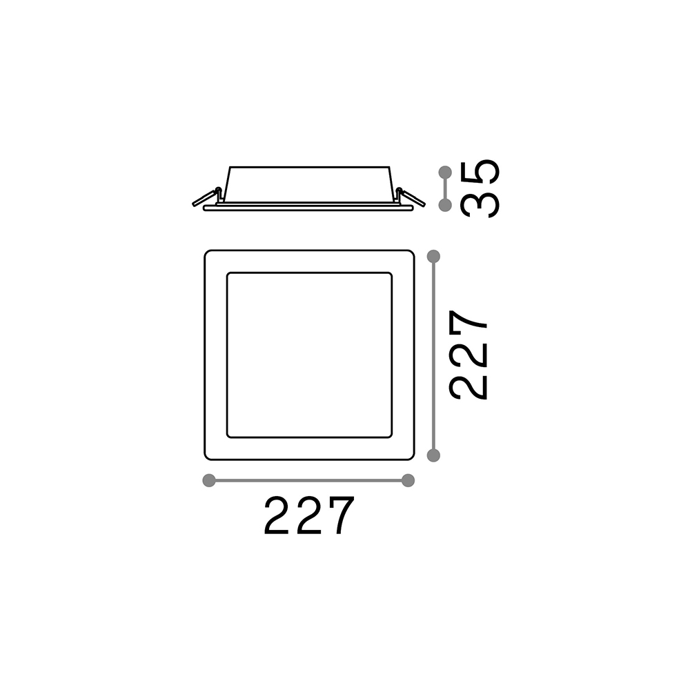 Faretto orientabile quadrato silver incasso soffitto 8cm LED 5W