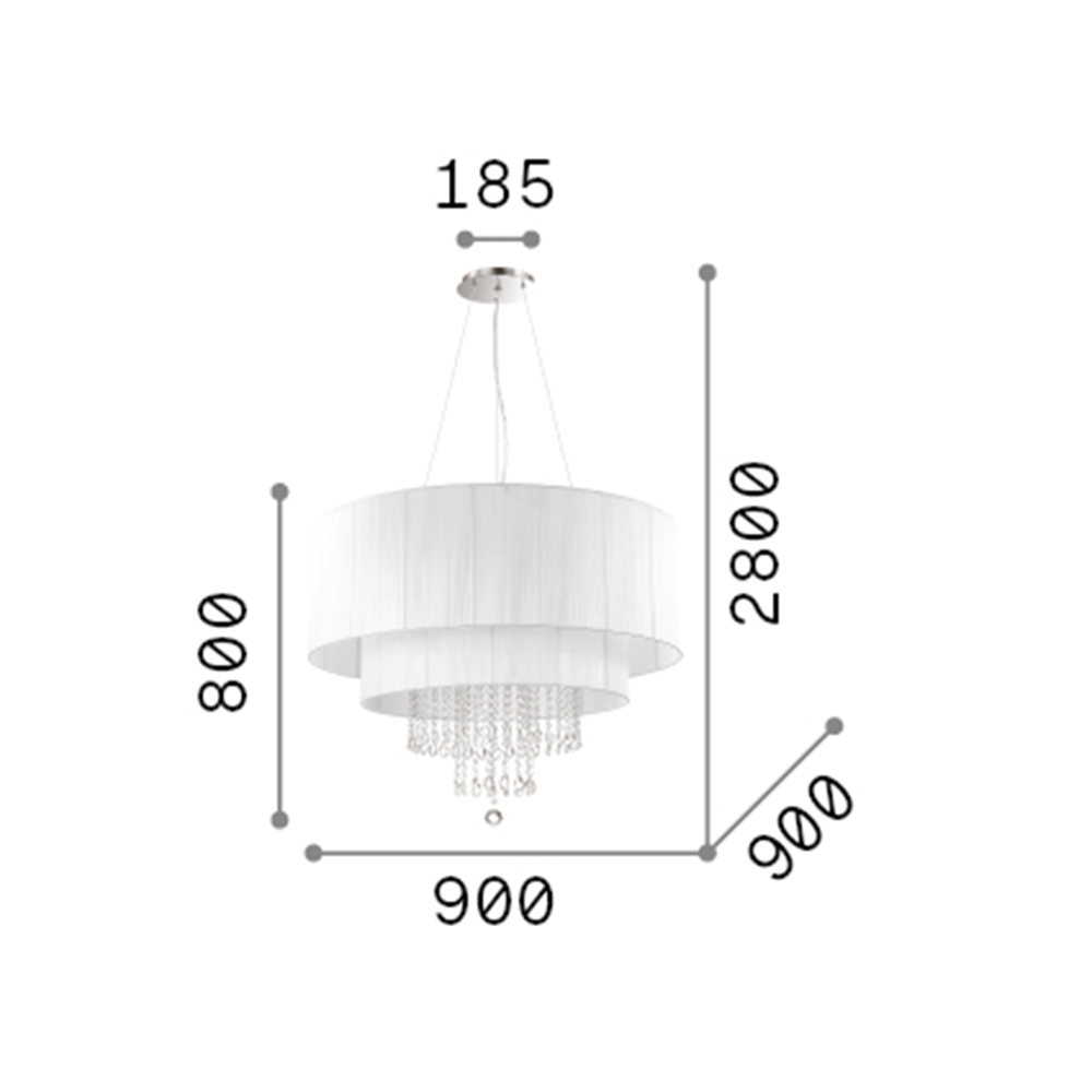 Gea Luce Lampadina LED 8w E27 calda vetro specchiato argento 1000