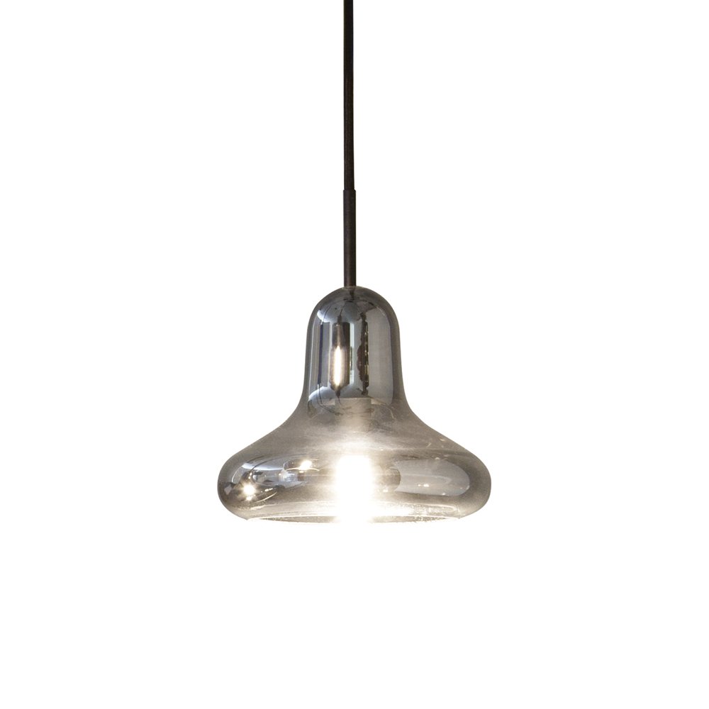 Sospensione Vintage-Decò Lido-1 Vetro Fumè 1 Luce G9 3W 3000K Luce Calda