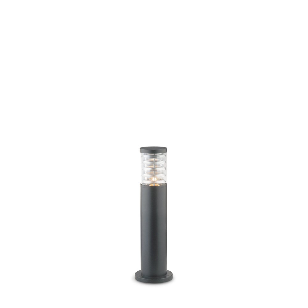 Piantana-Palo Da Esterno Moderna Tronco Alluminio Antracite 1 Luce E27 H40Cm