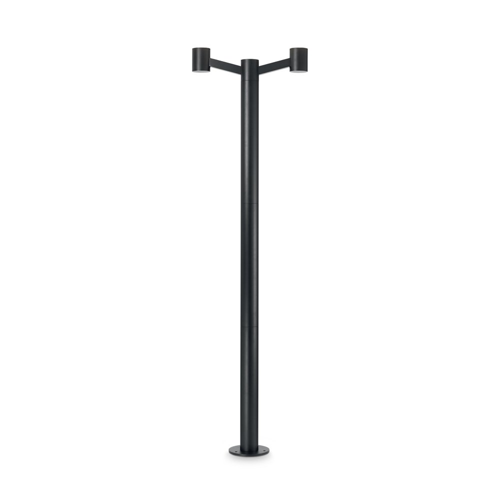 Piantana Moderna Clio Alluminio Nero 2 Luci E27