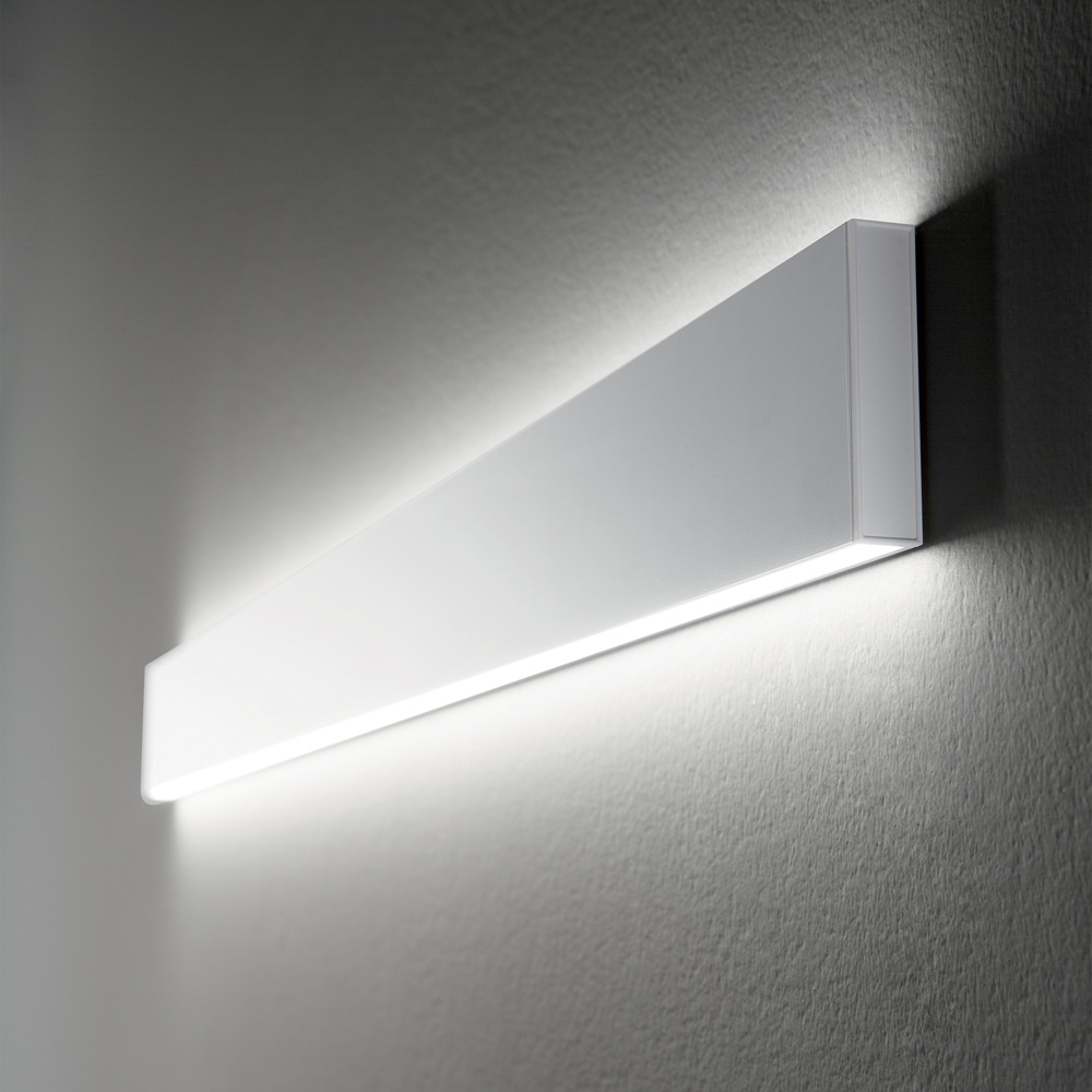 Applique Moderna Linus Alluminio Bianco Led 32W 4000K Luce Naturale