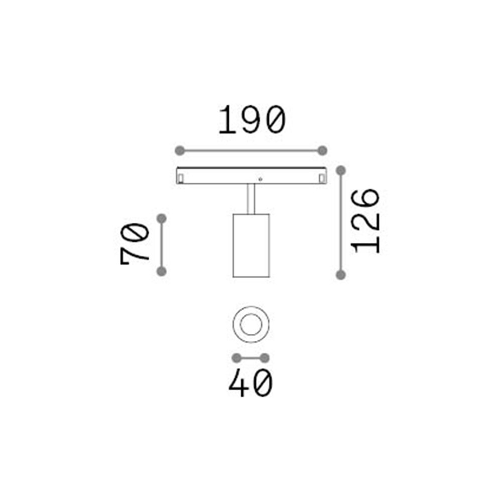 Faretto per libera installazione Key-Dot di Forma e Funzione in alluminio,  senza interruttore. Luce neutra, 1721100 Forma e Funzione