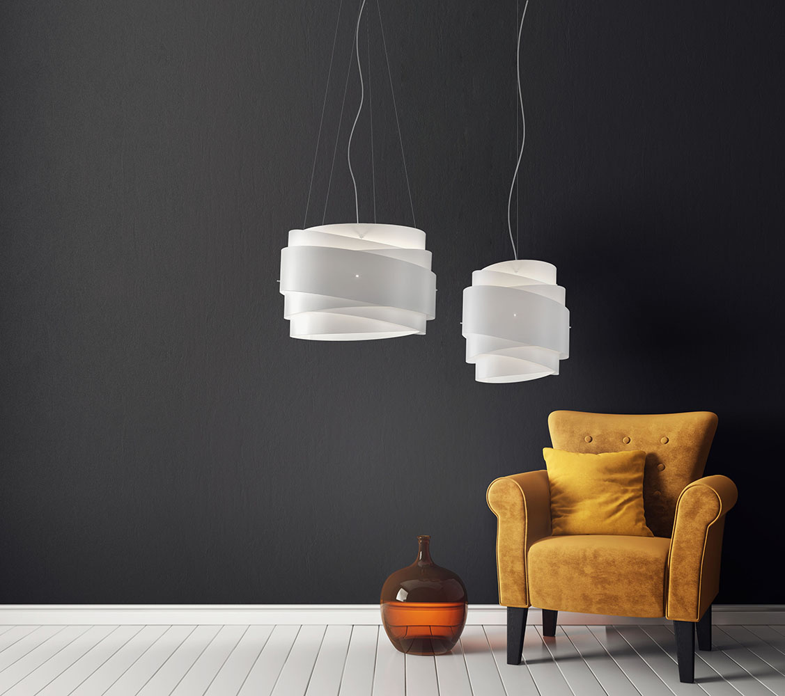 Sospensione Moderna 1 Luce Bea In Polilux Bianco D40 Made In Italy | Lampadari e Sospensioni | Luce Art Shop Sospensione Moderna 1 Luce Bea In Polilux Bianco D40 Made In Italy | Linea Zero