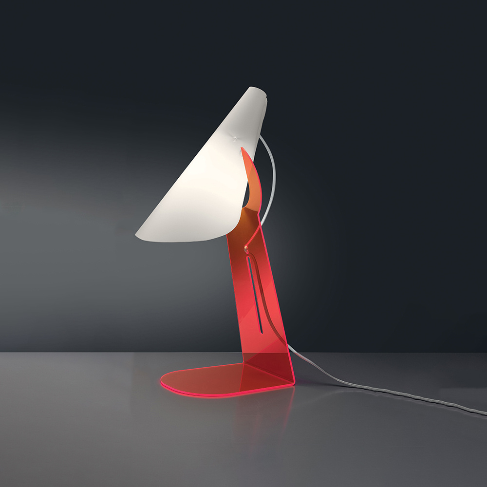 Applique Moderna A 1 Luce Calle In Polilux Rosso Fluorescente Made In Italy | Appliques - Lampade da Parete | Luce Art Shop Applique Moderna A 1 Luce Calle In Polilux Rosso Fluorescente Made In Italy | Linea Zero