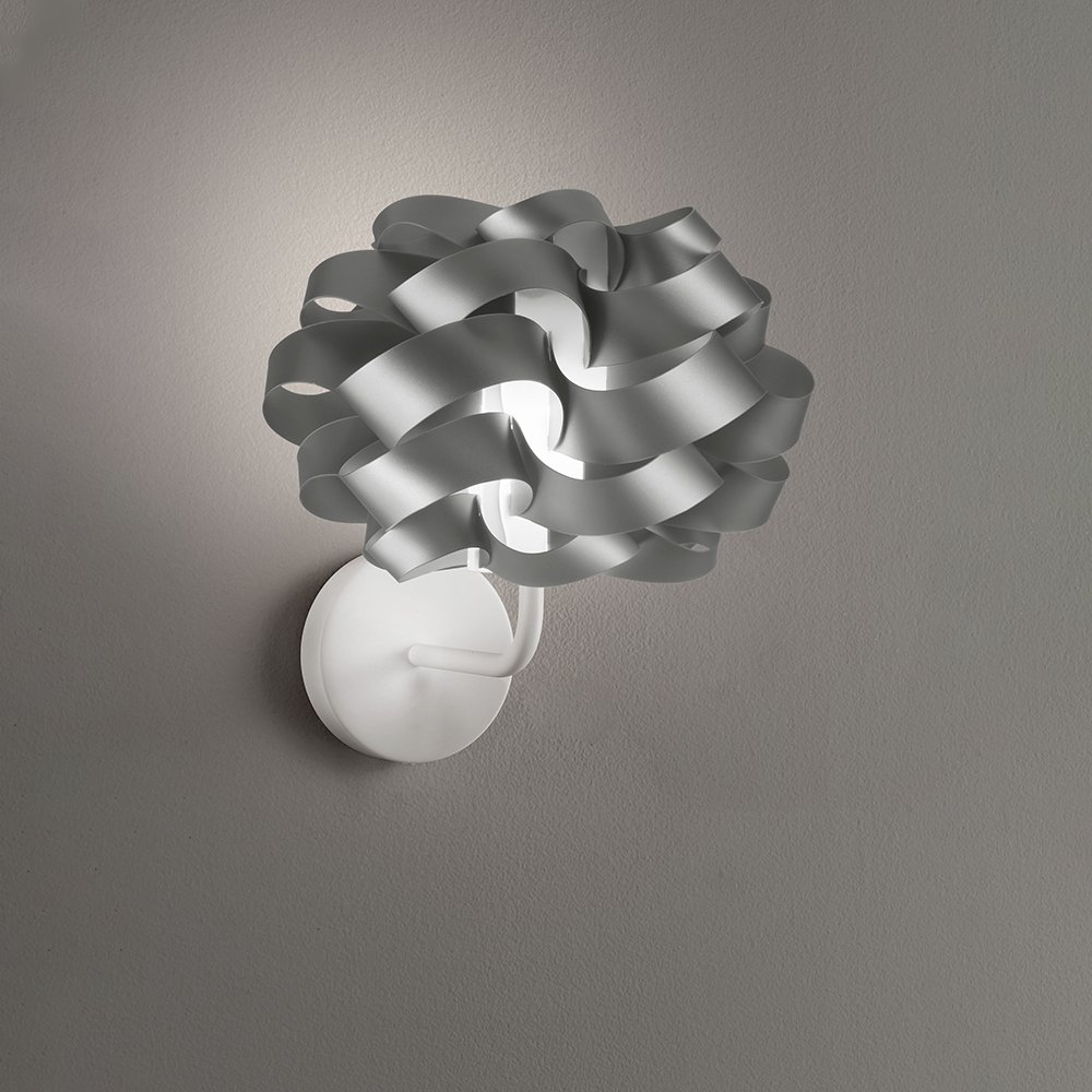 Applique Moderna 1 Luce Cloud In Polilux Silver Made In Italy | Linea Zero