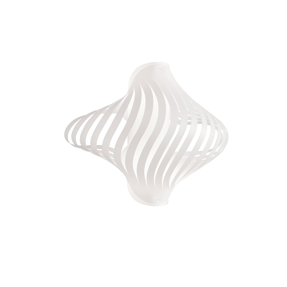 Applique Plafoniera 2 Luci Shell In Polilux Bianco Con Cavo Made In Italy | Linea Zero