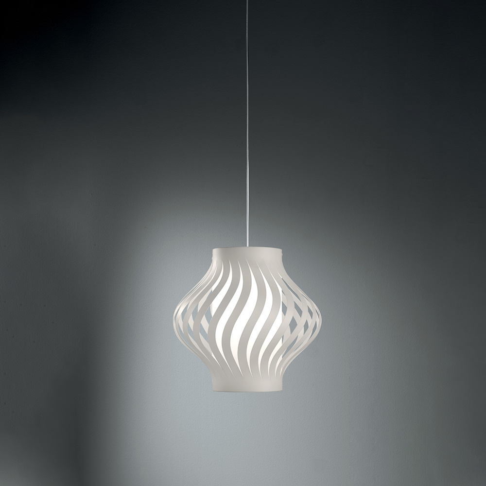 Sospensione Moderna 1 Luce Helios In Polilux Bianco H39 Made In Italy | Lampadari e Sospensioni | Luce Art Shop Sospensione Moderna 1 Luce Helios In Polilux Bianco H39 Made In Italy | Linea Zero