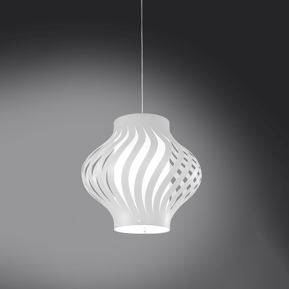 Sospensione Moderna 1 Luce Helios In Polilux Bianco H39 Made In Italy | Lampadari e Sospensioni | Luce Art Shop Sospensione Moderna 1 Luce Helios In Polilux Bianco H39 Made In Italy | Linea Zero