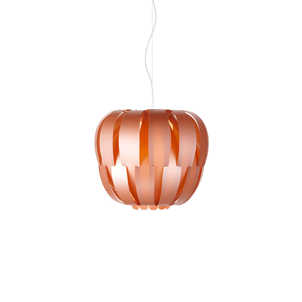 Sospensione Moderna 3 Luci Queen In Polilux Rame D75 Made In Italy | Linea Zero