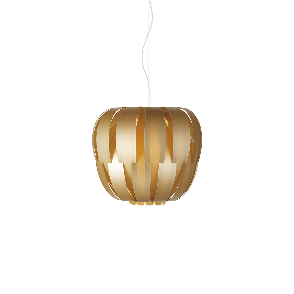 Sospensione Moderna 3 Luci Queen In Polilux Oro D75 Made In Italy | Lampadari e Sospensioni | Luce Art Shop Sospensione Moderna 3 Luci Queen In Polilux Oro D75 Made In Italy | Linea Zero