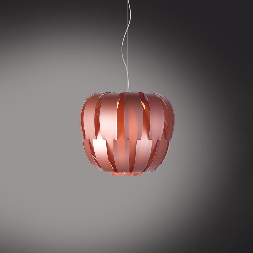 Sospensione Moderna 2 Luci Queen In Polilux Rosa Metallico D75 Made In Italy | Lampadari e Sospensioni | Luce Art Shop Sospensione Moderna 2 Luci Queen In Polilux Rosa Metallico D75 Made In Italy | Linea Zero