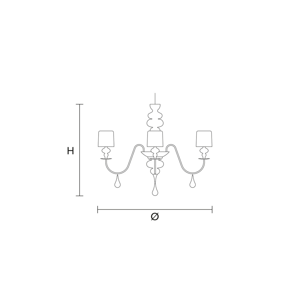 Lampadario Contemporaneo Eva In Plastica Bianco Alluminio 5 Luci EVA-S5-V95