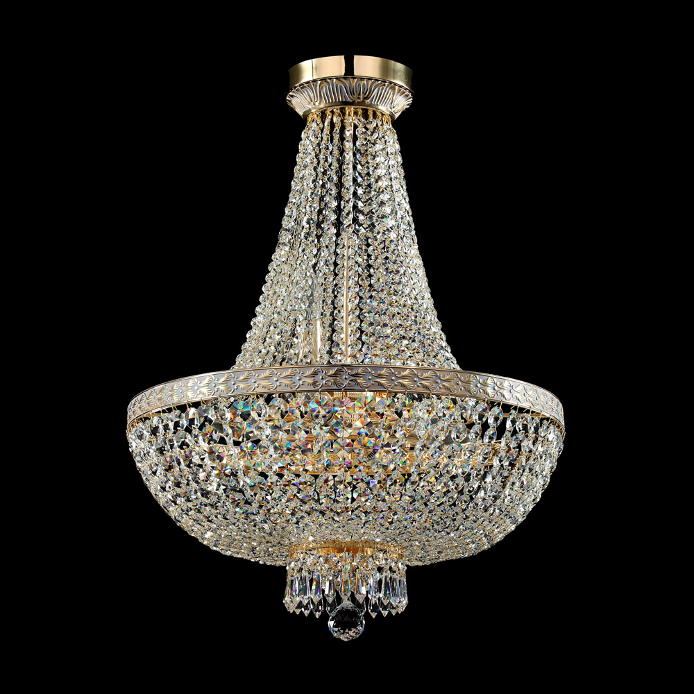 Maytoni Bella, Lampadario, Colore Oro, Cristallo, Ø 50 Cm