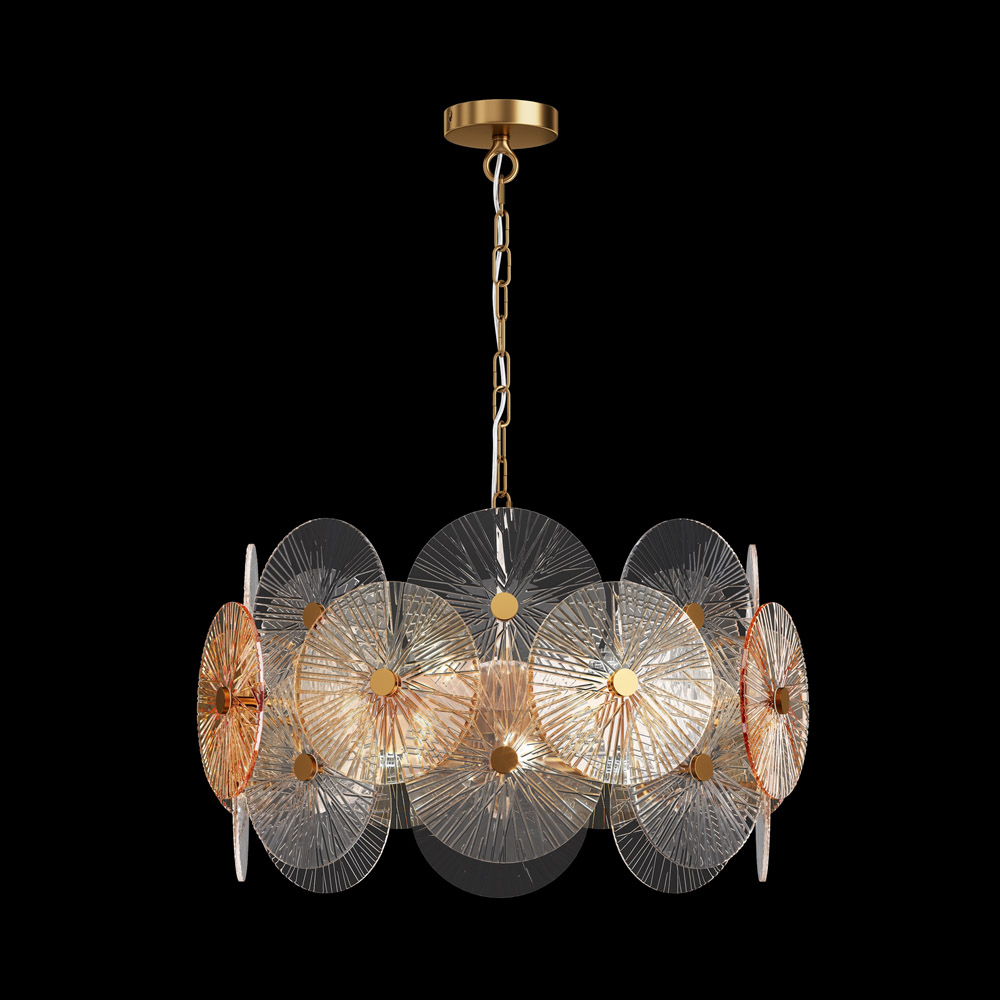Lampada A Sospensione Maytoni Aster, Vetro, Ø 62,6 Cm, 8 X E14