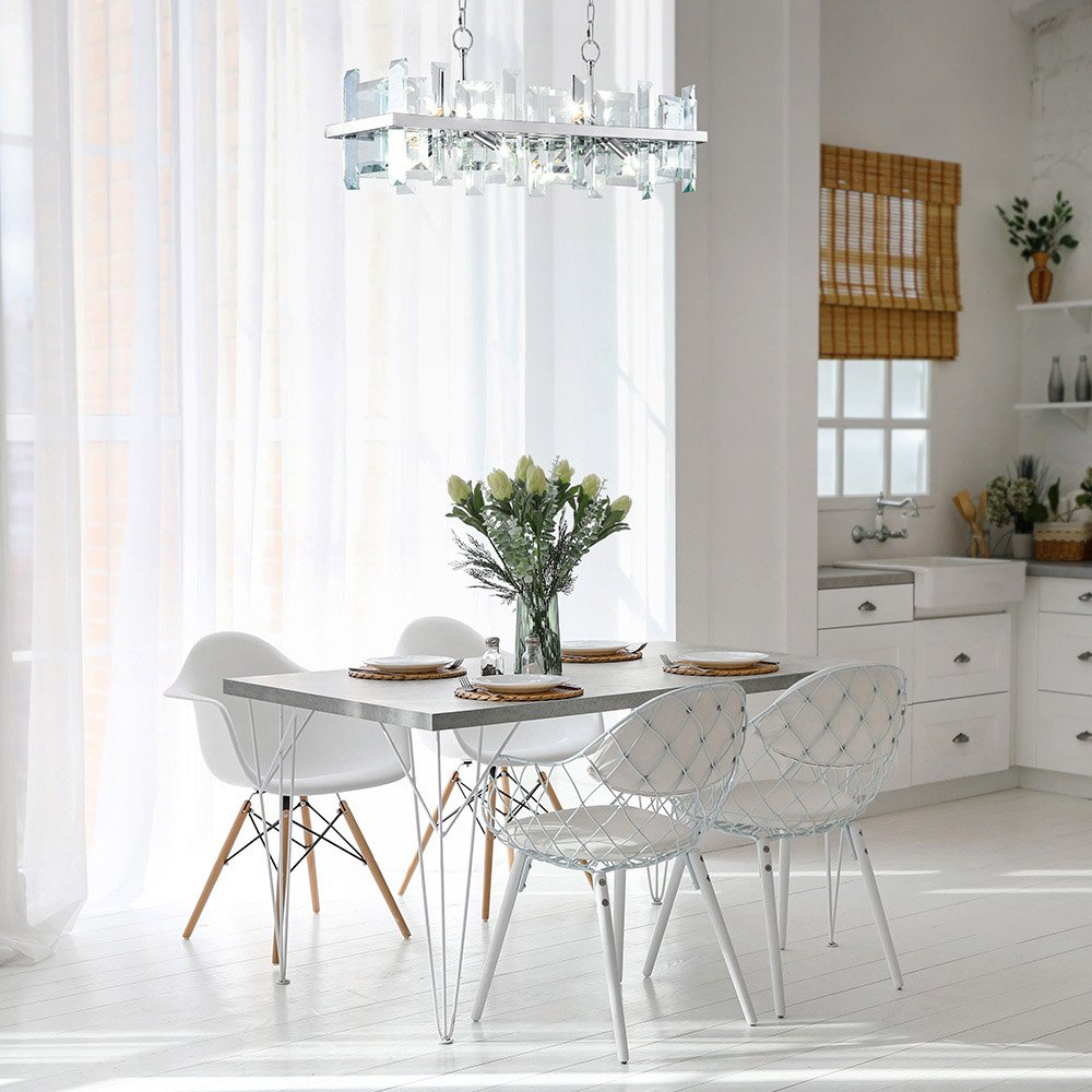 Lampadario Balls Big con sfere in Vetro Trasparente, d60 h80 cm