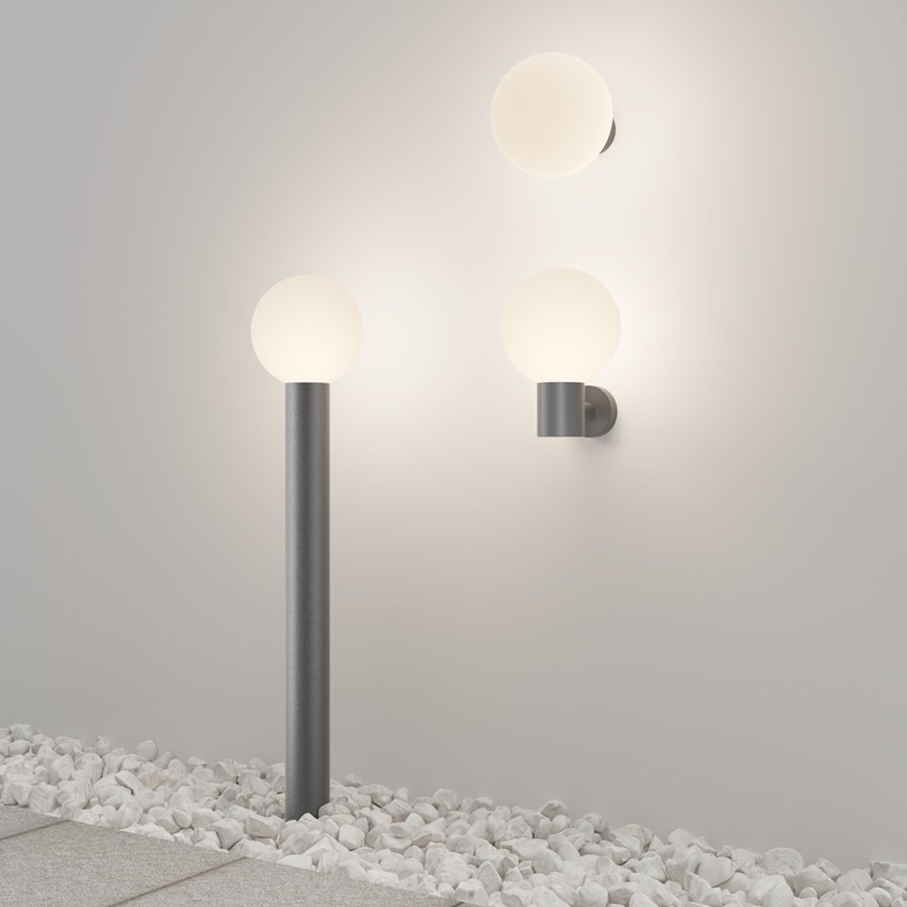 LANTERNA MILANO W.60 C/BRACCIO GRIGIO GHISA - 2
