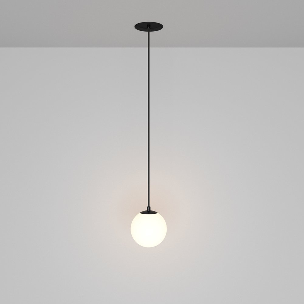 Lampadario A Sospensione Moderno Luna Alluminio Nero Luce Led Integrato W