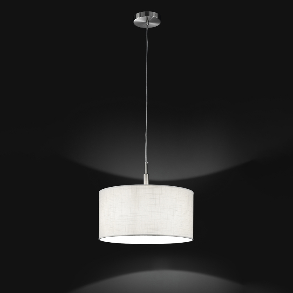 Lampadario In Metallo Moderno Sirco Hotel Cromo Bianco 1 Luce E27 Piccolo 6166
