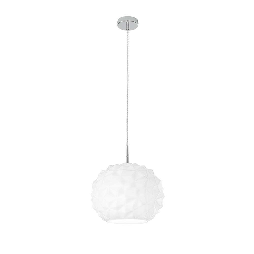 Lampadario Alluminio Contemporaneo Meteora Bianco 1 Luce E27 6766B
