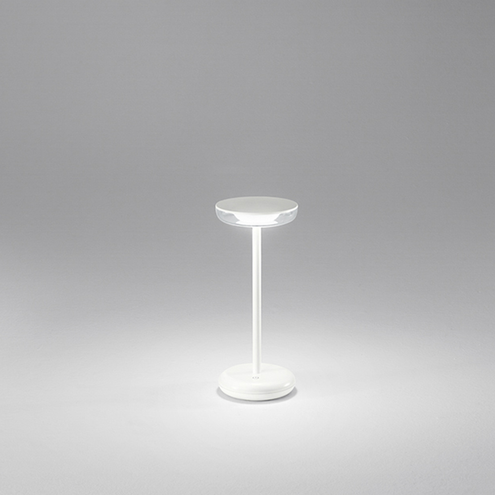 Lampada Da Tavolo Esterno Soap Moderna Metallo Bianco Led Luce Calda 8122BLC