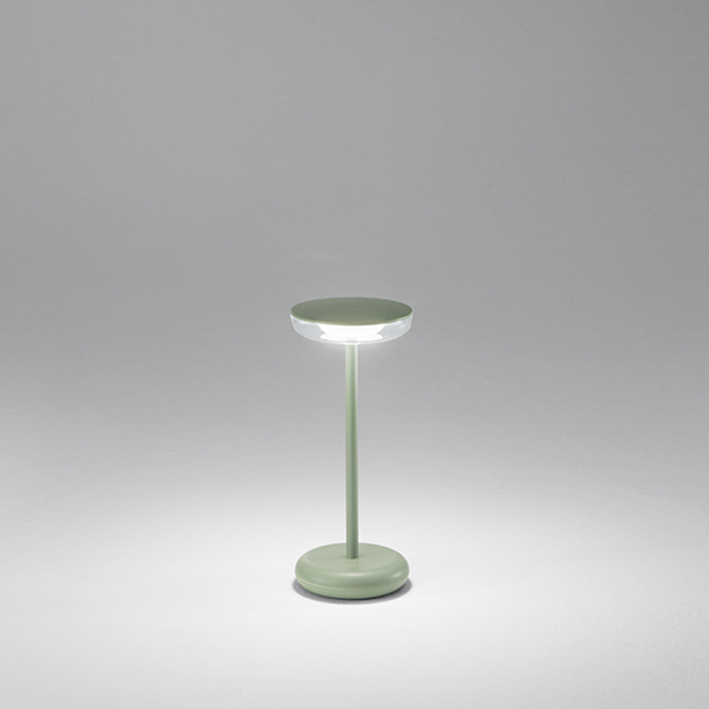 Lampada Da Tavolo Esterno Soap Moderna Metallo Salvia Led Luce Calda 8122SVLC