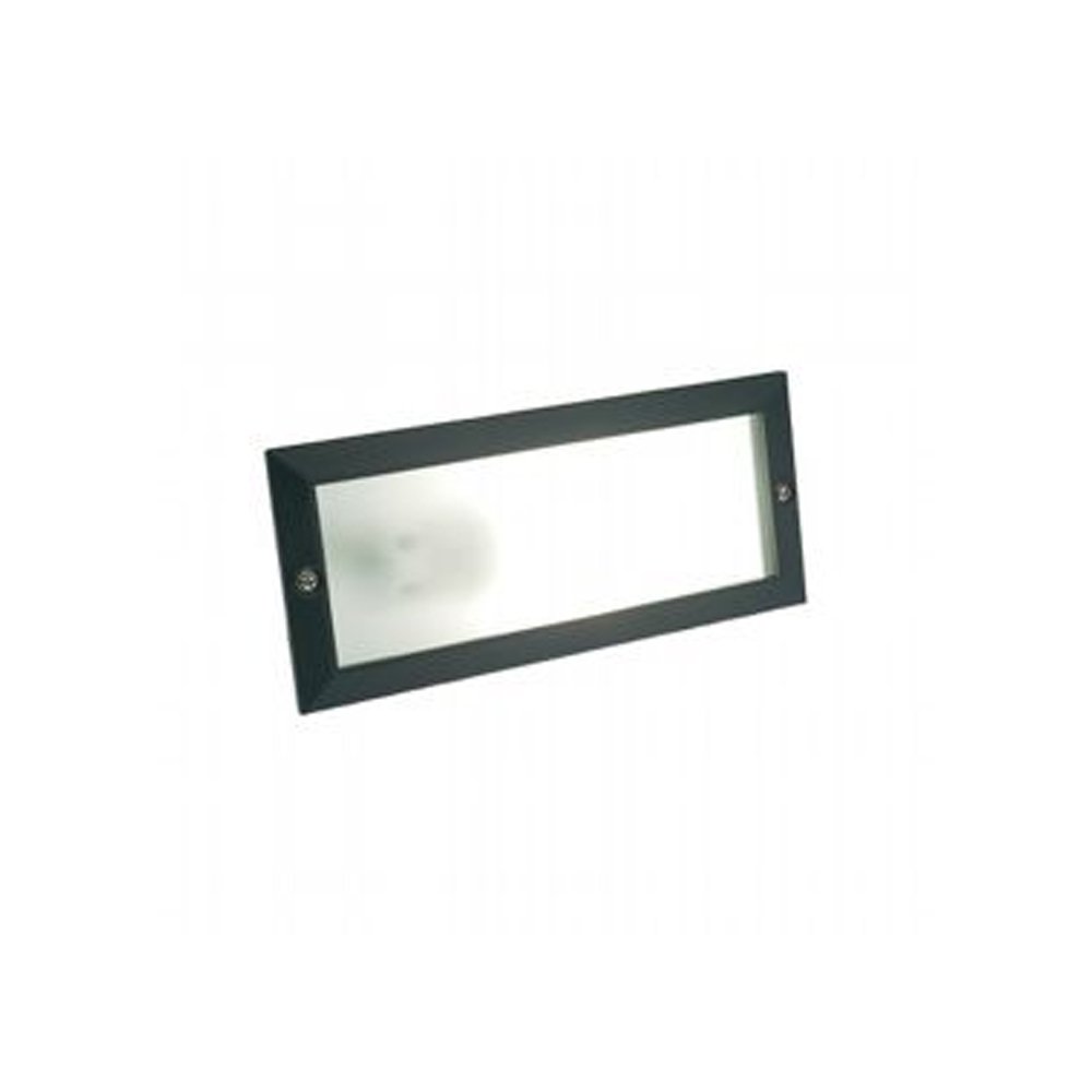 Segnapasso A Incasso Esterno Moderno Walking Alluminio E Vetro Nero 1 Luce E27 215/06