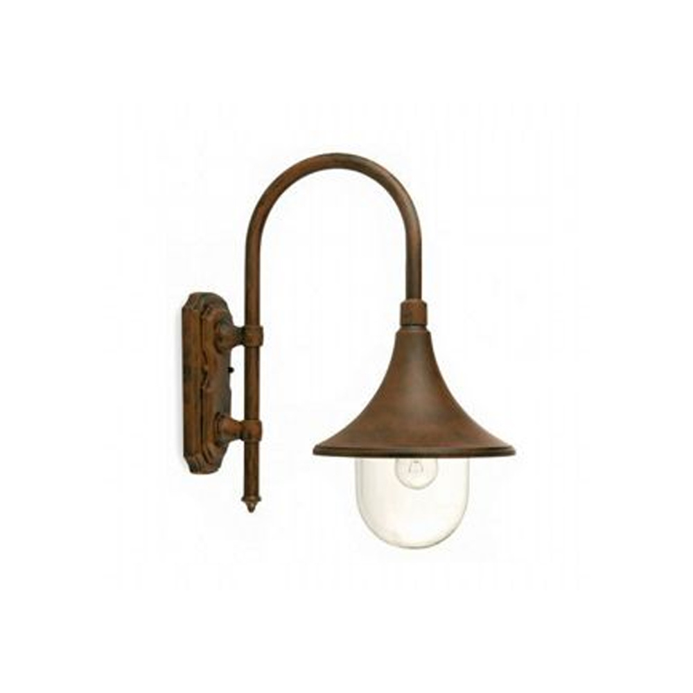 Applique Da Esterno Lampara Alluminio E Termoplastica Ruggine 1 Luce E27 347/11